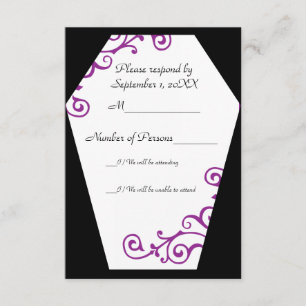 Keranda Ivory (Purple) RSVP Card