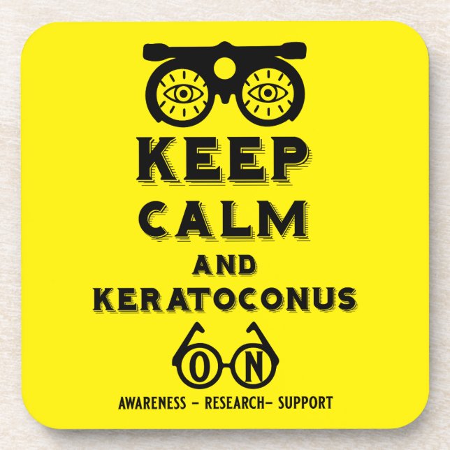 Keratoconus Support And Awareness Beverage Coaster (Front)