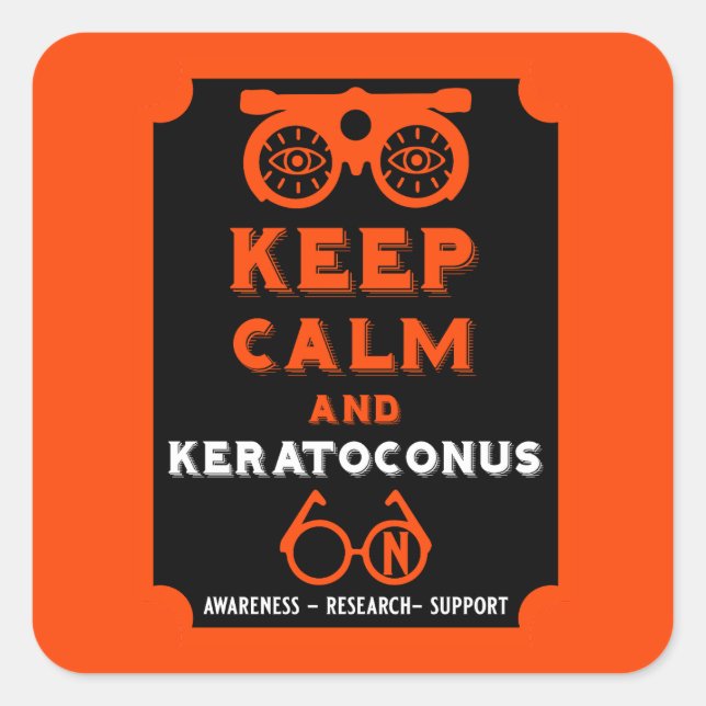 Keratoconus Support And Awareness Square Sticker (Front)