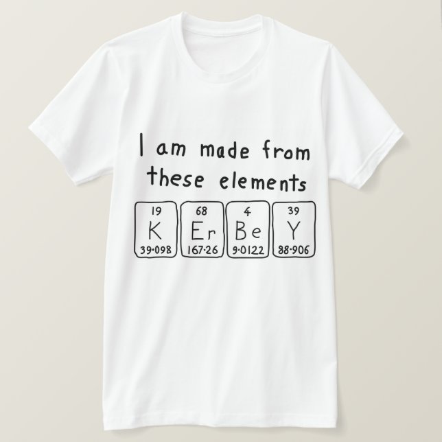 Kerbey periodic table name shirt (Design Front)