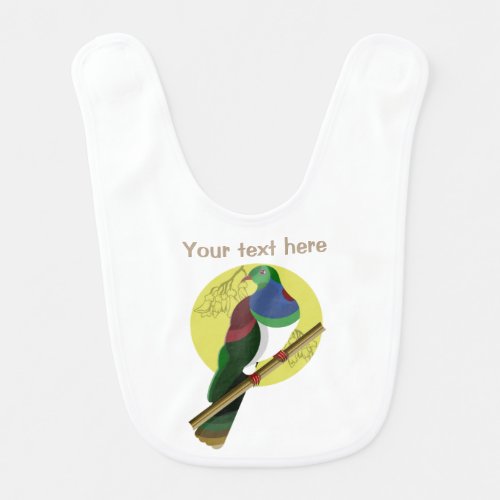 KERERU vector wood pigeon  Baby Bib