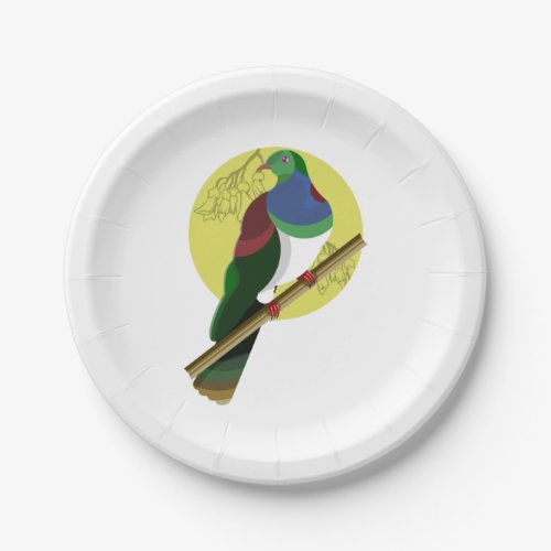 KERERU vector wood pigeon  Paper Plates