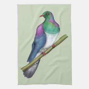 Kereru Wood pigeon Kitchen Towel