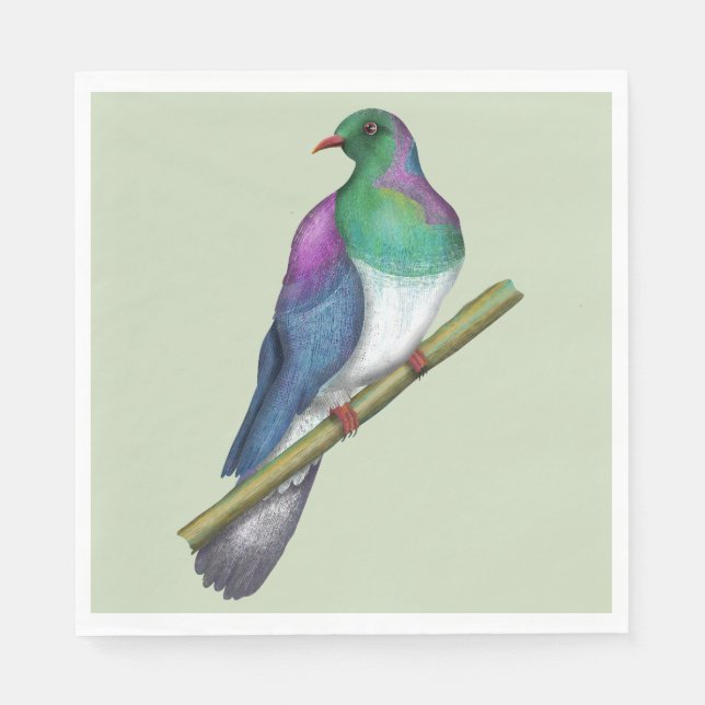 Kereru Wood pigeon Napkins (Front)