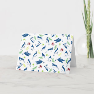 Kereru Wood pigeon pattern NZ birds Card