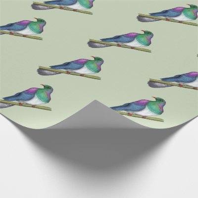 Kereru Wood pigeon Wrapping Paper