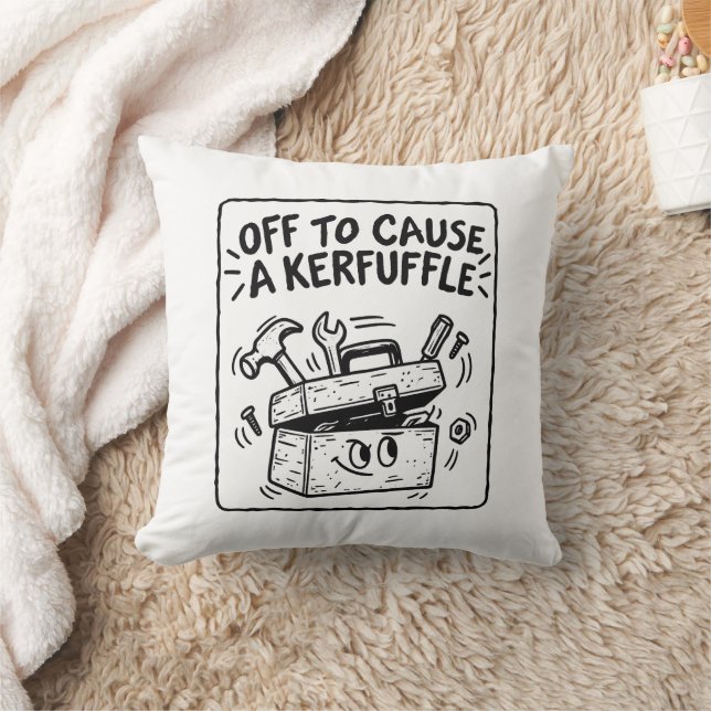 Kerfuffle Starter Toolbox Mischief Mode Throw Pillow (Blanket)