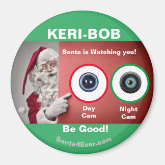 KERI-BOB Santa is Watching you! Day and Night Magnet