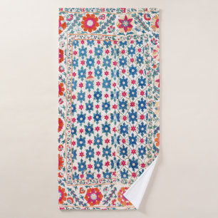 Kermina Suzani Uzbekistan Embroidery Print Bath Towel Set