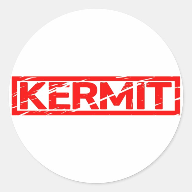 Kermit Stamp Classic Round Sticker (Front)