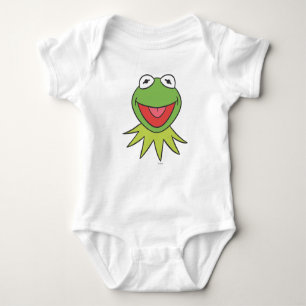 Kermit the Frog Cartoon Head Baby Bodysuit