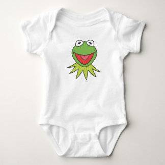 Kermit the Frog Cartoon Head Baby Bodysuit