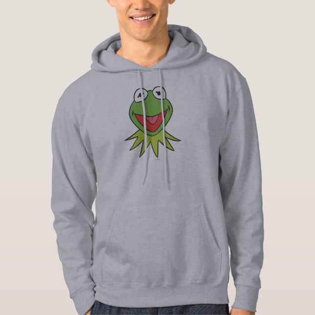 Kermit the Frog Cartoon Head Hoodie (Front)