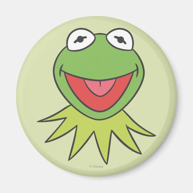 Kermit the Frog Cartoon Head Magnet (Front)