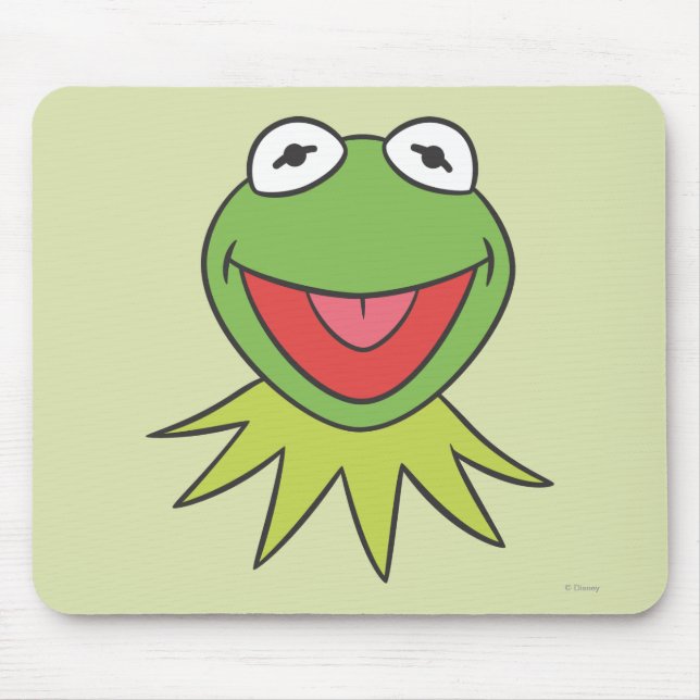 Kermit the Frog Cartoon Head Mouse Pad (Front)