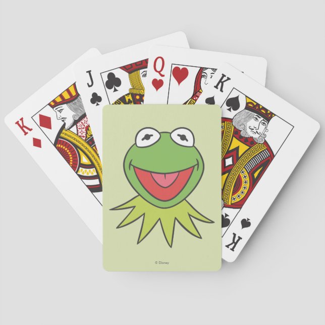 Kermit the Frog Cartoon Head Playing Cards (Back)