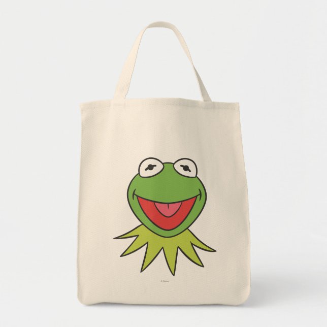 Kermit the Frog Cartoon Head Tote Bag (Front)