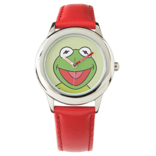 カーミットフロッグ Kermit the Frog Cartoon Head Watch | Zazzle