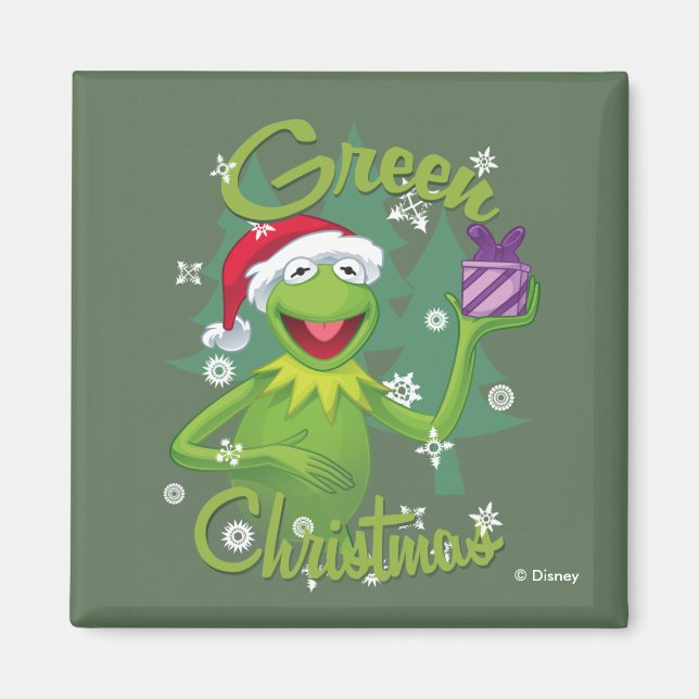 Kermit the Frog | Green Christmas Magnet (Front)