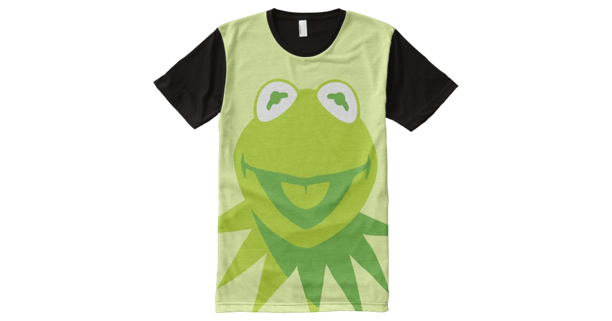 Kermit The Frog Smiling 2 All Over Print T Shirt Zazzle Com