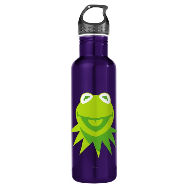 Kermit the Frog Smiling Stainless Steel Water Bottle (Front)