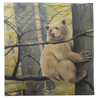 Kermode Bear Napkins Personalized Bear Art Napkins