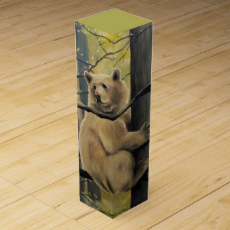 Kermode Bear Wine Box Spirit Bear Art Box
