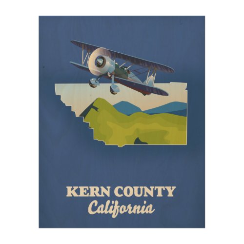 Kern County California Wood Wall Art