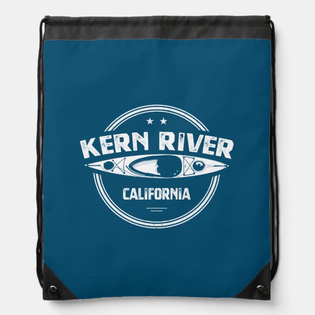 Kern River California Kayaking Drawstring Bag (Front)