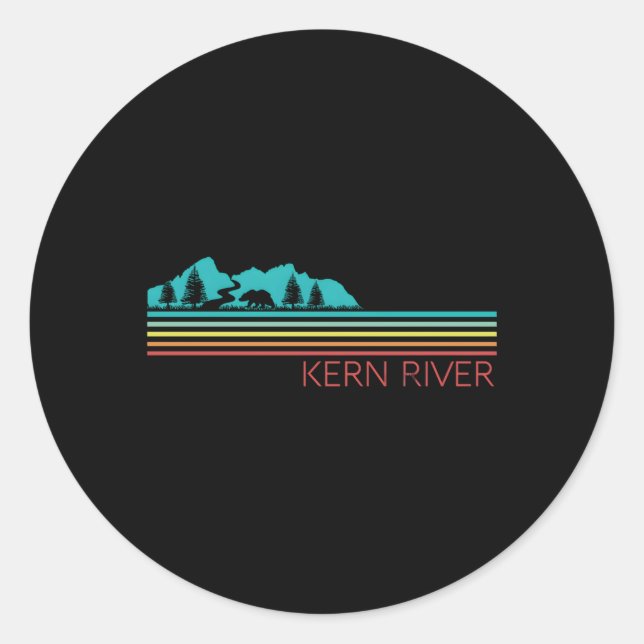 Kern River California Sequoia Forest Kernville Cam Classic Round Sticker (Front)