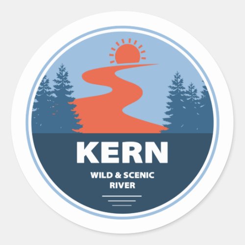 Kern Wild And Scenic River Classic Round Sticker