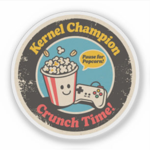 Kernel Champion Crunch Time Gamer Sticker