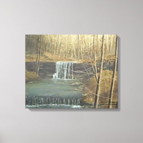 KERNENS DOUBLE FALLS WRAPPED CANVAS PRINT