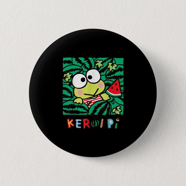 Keroppi Watermelon Summer Fun  Button (Front)