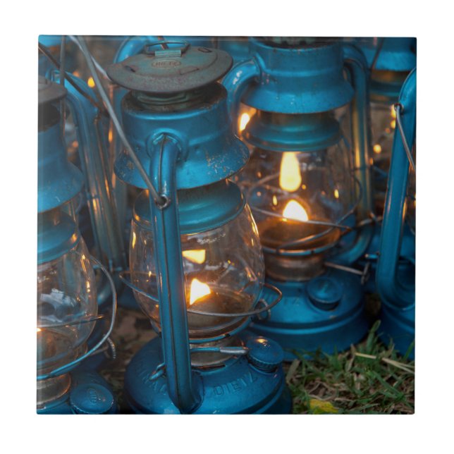 Kerosene Lamps | Ol Pejeta Bush Camp Ceramic Tile (Front)