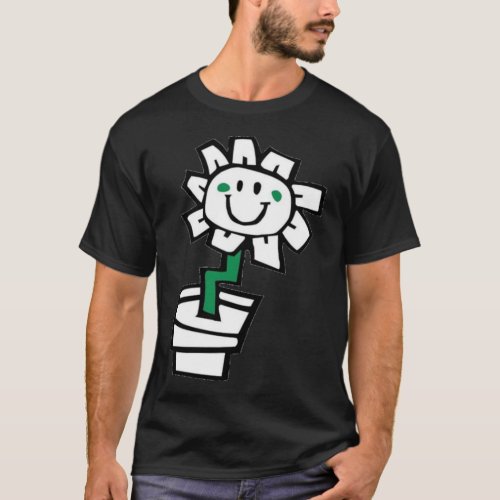 Kerplunk Flower Sticker T_Shirt