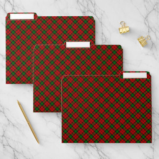 Kerr Clain Tartan Plaid Pattern File Folder