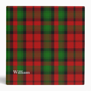 Kerr Clan Custom Tartan Plaid Binder