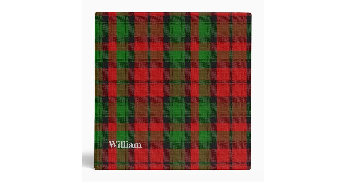 Kerr Clan Custom Tartan Plaid Binder | Zazzle