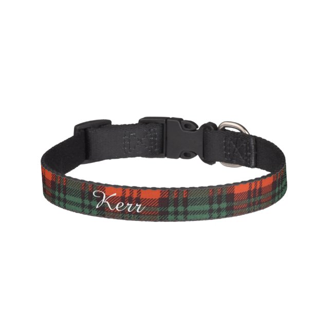 Kerr clan Plaid Scottish tartan Pet Collar (Front)