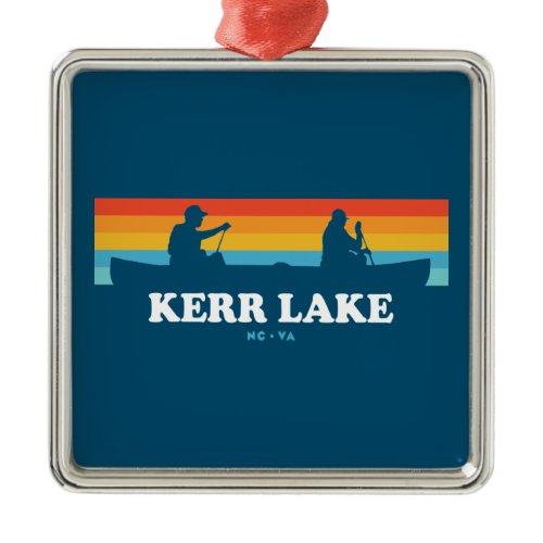 Kerr Lake Virginia North Carolina Canoe Metal Ornament