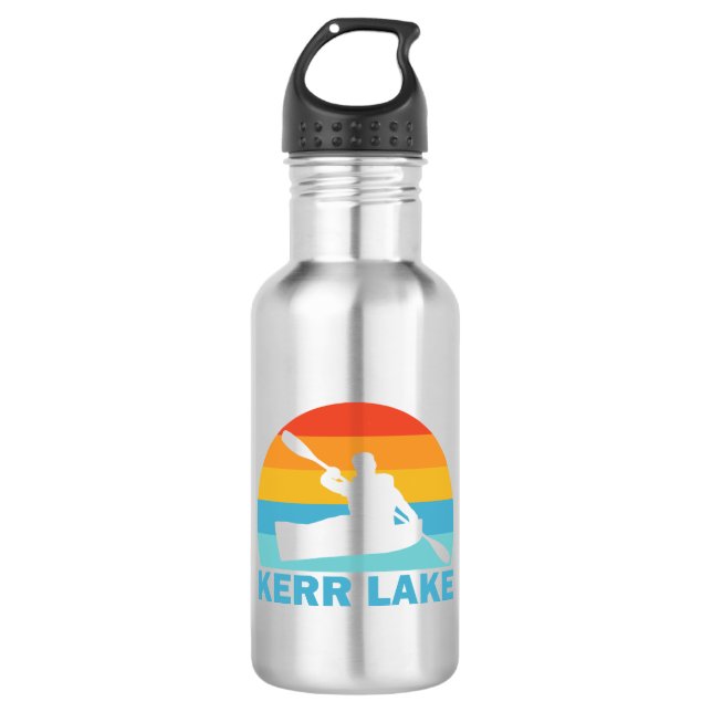 Kerr Lake Virginia North Carolina Kayak Stainless Steel Water Bottle (Front)