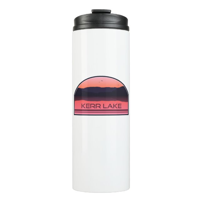 Kerr Lake Virginia North Carolina Red Sunrise Thermal Tumbler (Front)