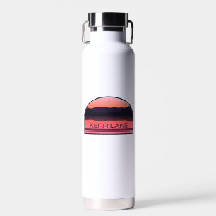 Kerr Lake Virginia North Carolina Red Sunrise Water Bottle