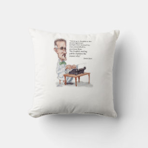 Kerr/London James Joyce & English Is Torture Quote Throw Pillow