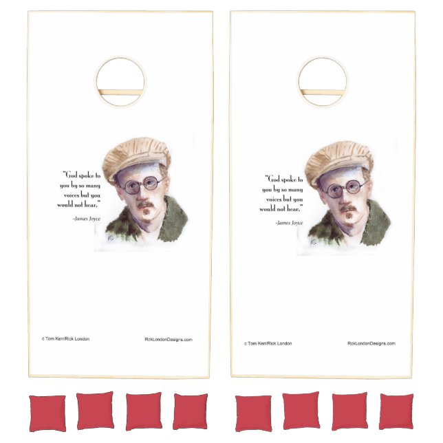 Kerr/London James Joyce & "God Spoke" Quote Cornhole Set (Set)