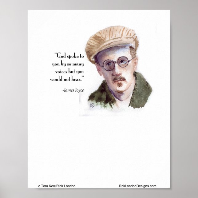 Kerr/London James Joyce & "God Spoke" Quote Poster (Front)