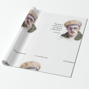 Kerr/London James Joyce & "God Spoke" Quote Wrapping Paper