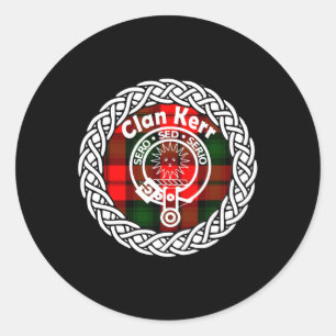 Kerr Surname Last Name Scottish Clan Tan Badge Cre Classic Round Sticker