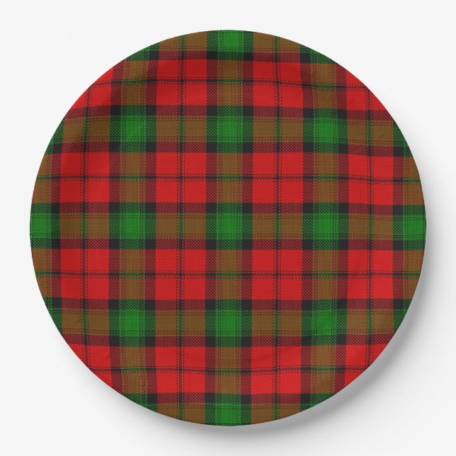 Kerr Tartan Paper Plates (Front)